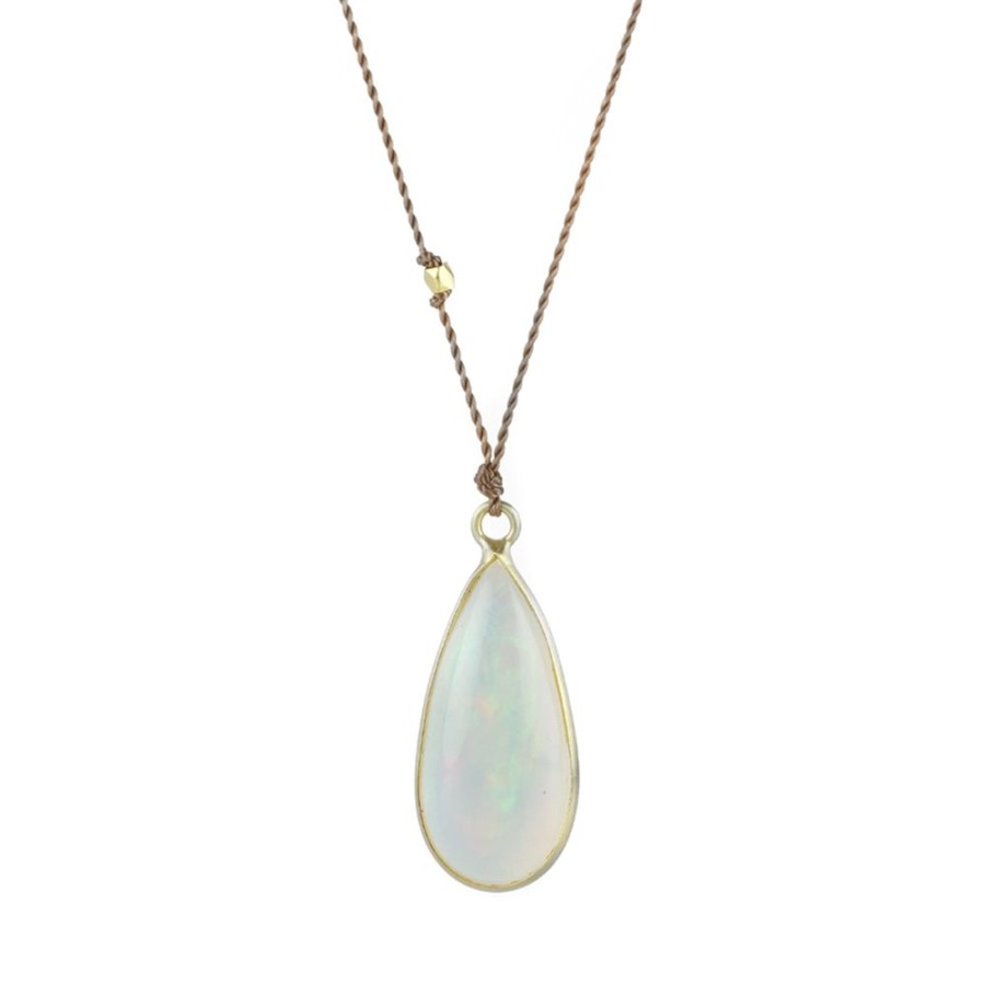 Necklaces Margaret Solow | Pear Shaped Opal Pendant Necklace