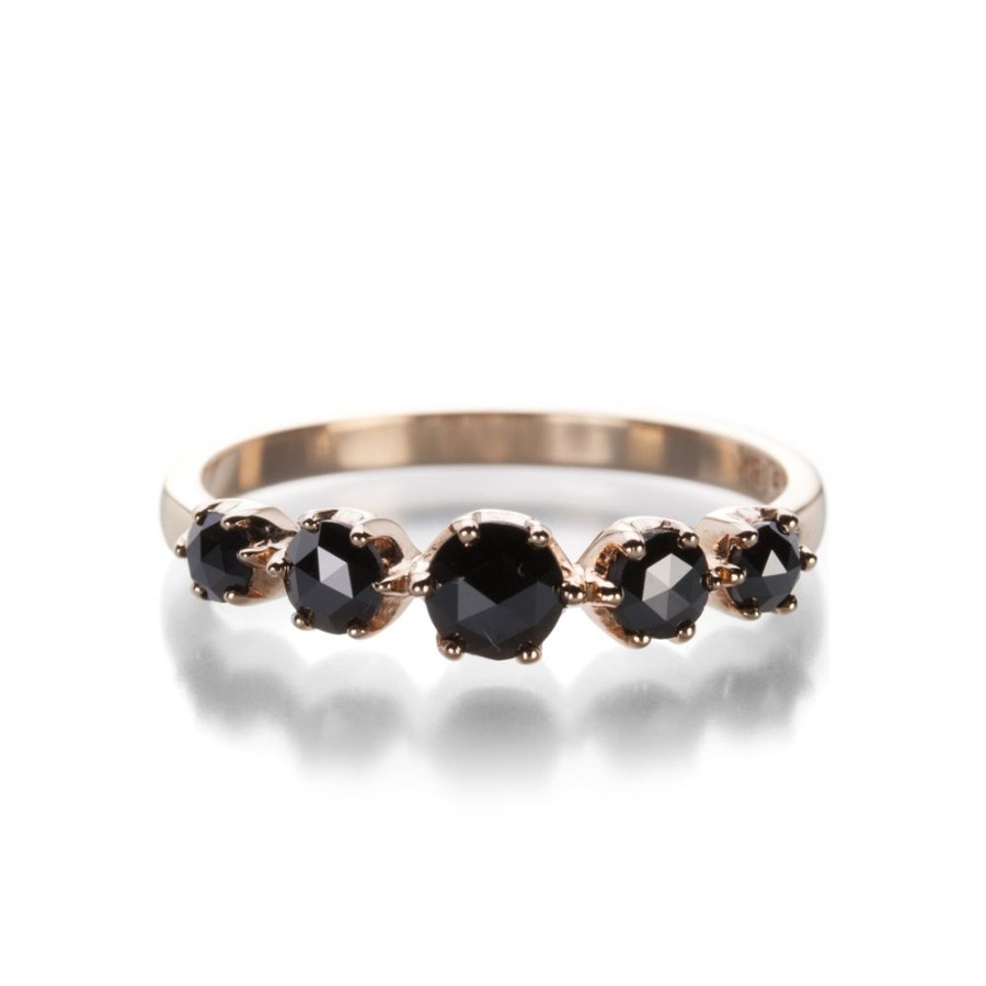 Rings Sethi Couture | 5 Stone Black Diamond Ring