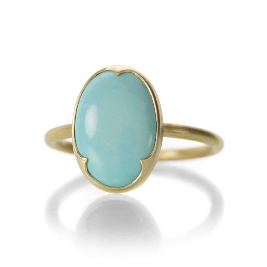 Rings Gabriella Kiss | Oval Pale Persian Turquoise Ring