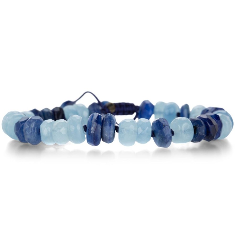 Bracelets Joseph Brooks | 8Mm Aquamarine And Kyanite Bracelet