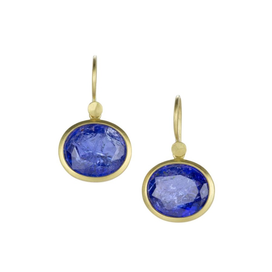 Earrings Lola Brooks | Oval Tanzanite Drop Earrings