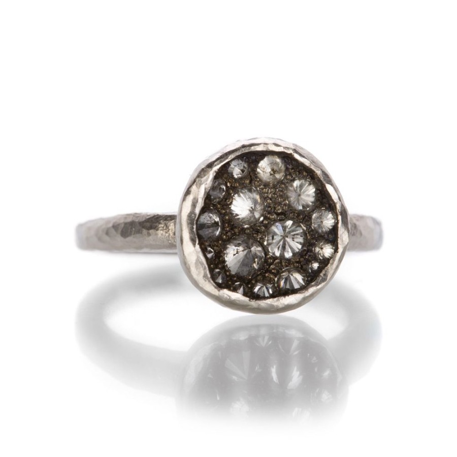 Rings Todd Pownell | Palladium Diamond Crater Ring