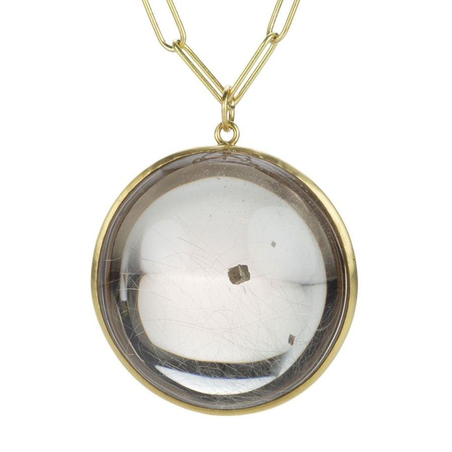 Necklaces Maria Beaulieu | Smoky Quartz With Hematite Pendant (Pendant Only)