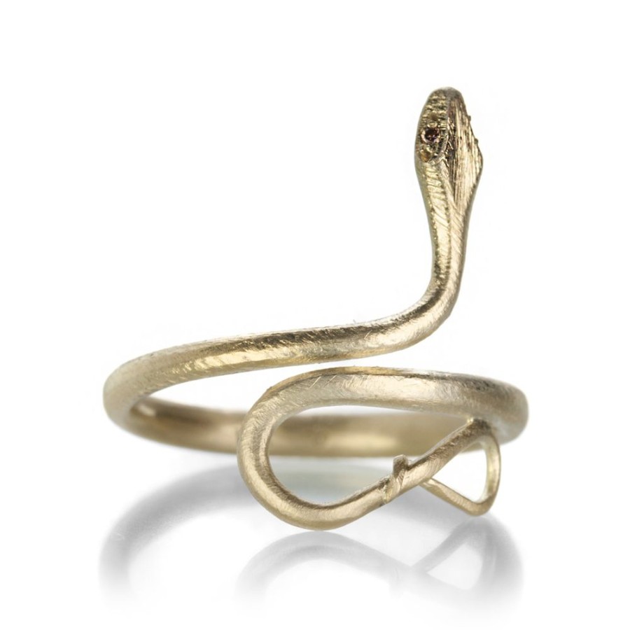 Rings Gabriella Kiss | Green Gold Small Snake Ring