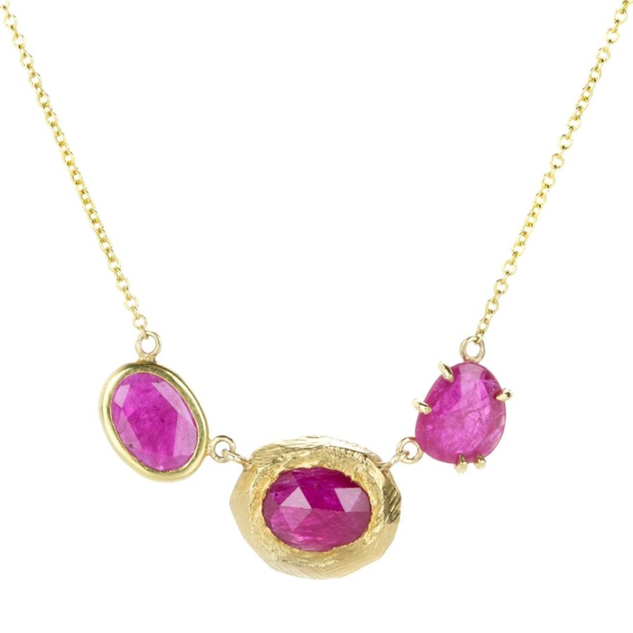 Necklaces Page Sargisson | Triple Ruby Necklace