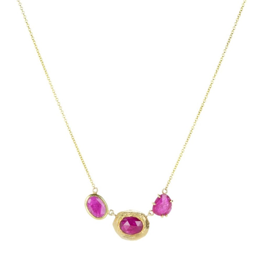 Necklaces Page Sargisson | Triple Ruby Necklace