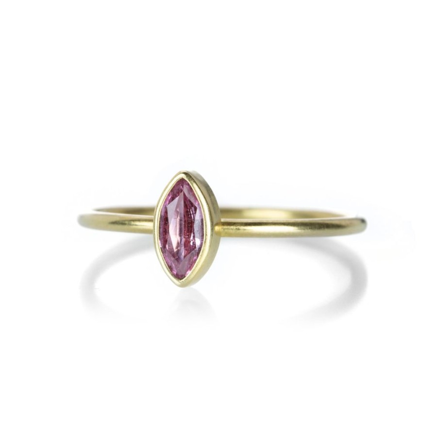 Rings Gabriella Kiss | Small Marquise Pink Sapphire Ring