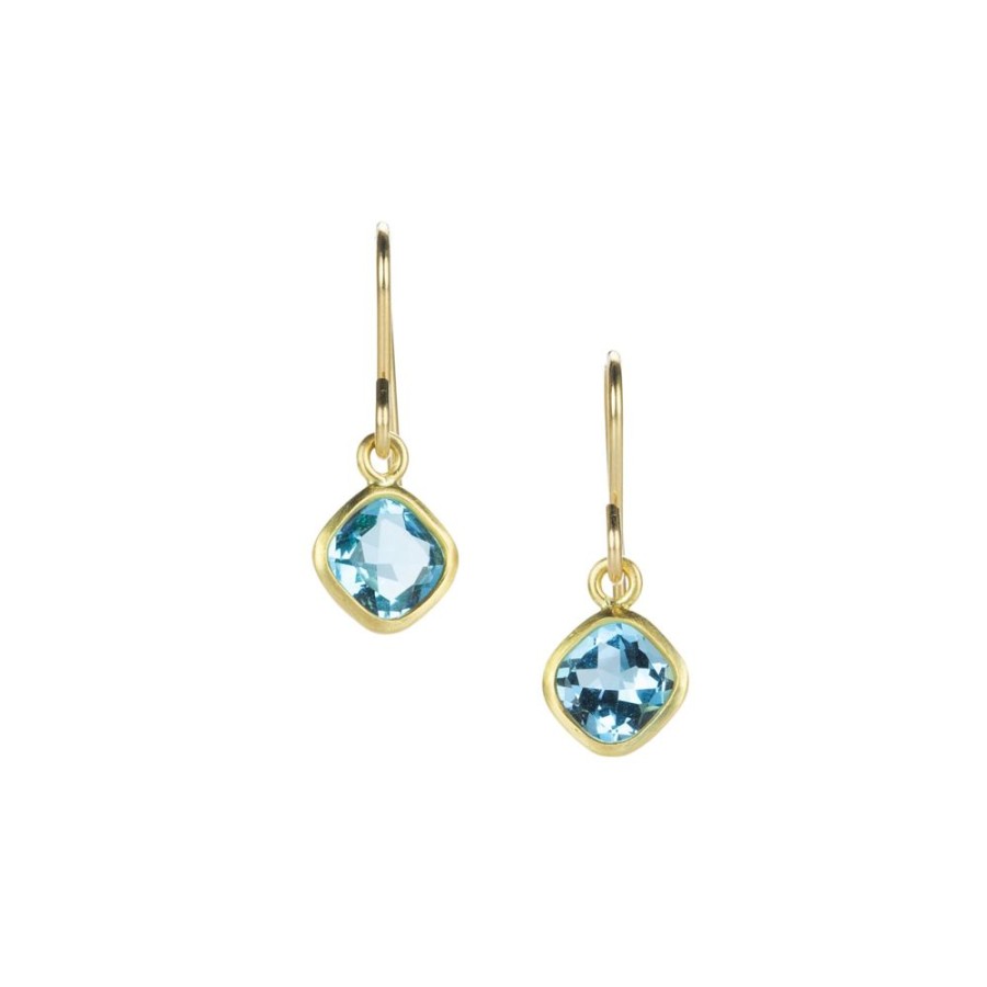 Earrings Maria Beaulieu | Small Blue Topaz Earrings