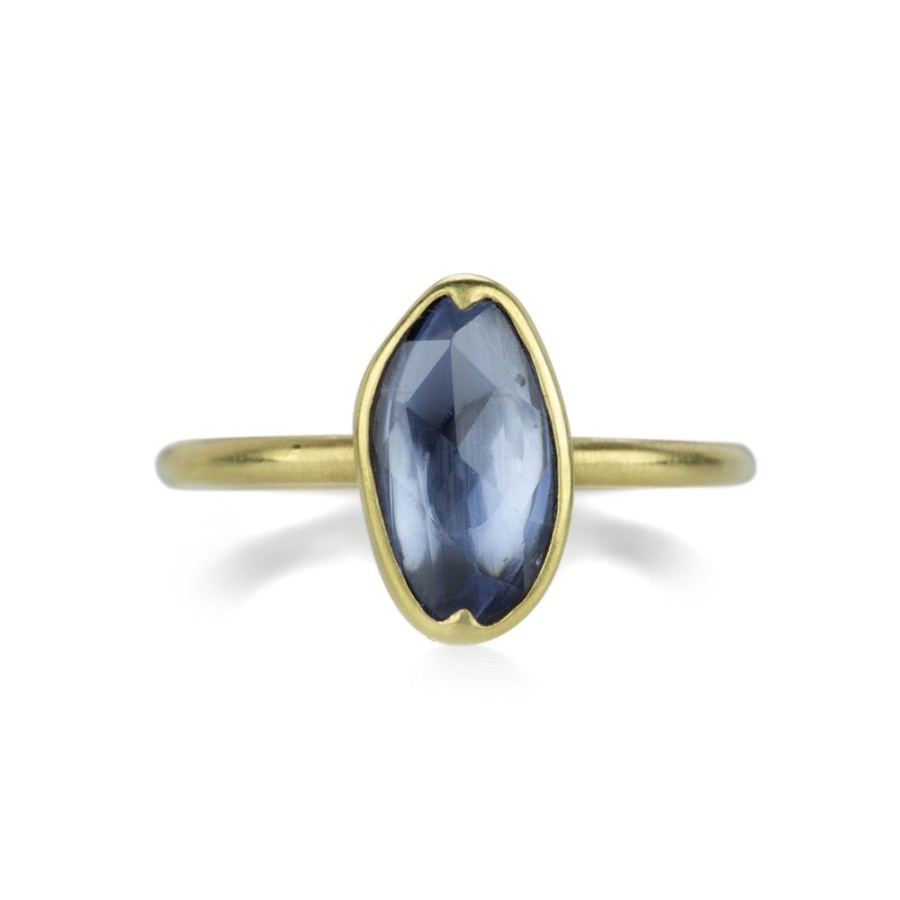 Rings Gabriella Kiss | Organic Faceted Blue Sapphire Ring