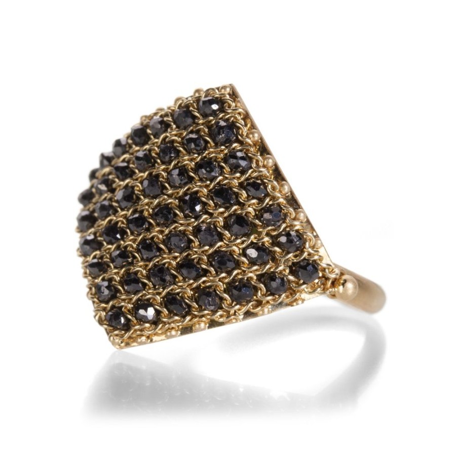 Rings Amali | Black Diamond Textile Ring