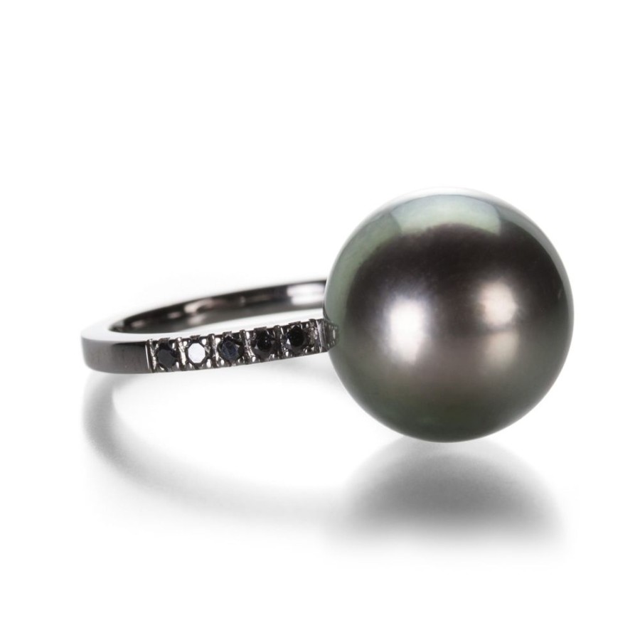 Rings Gellner | Tahitian Pearl With Diamonds Ring