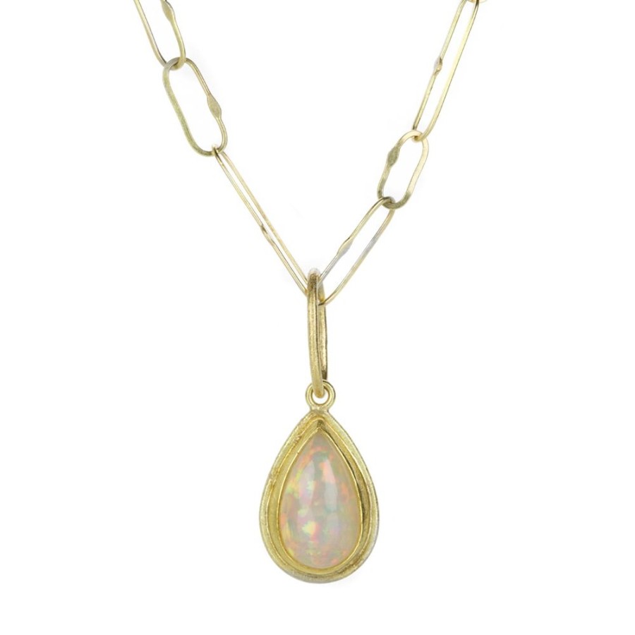 Necklaces Petra Class | Teardrop Ethiopian Opal Pendant (Pendant Only)