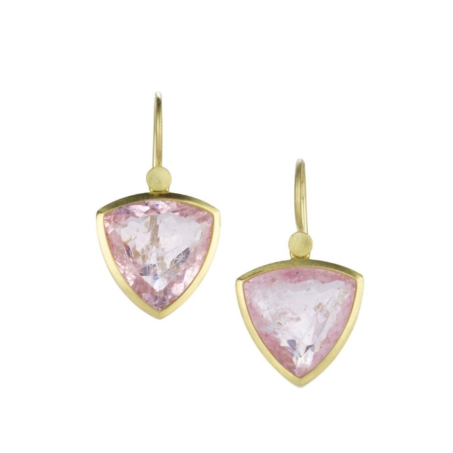 Earrings Lola Brooks | Trillion Morganite Drop Earrings