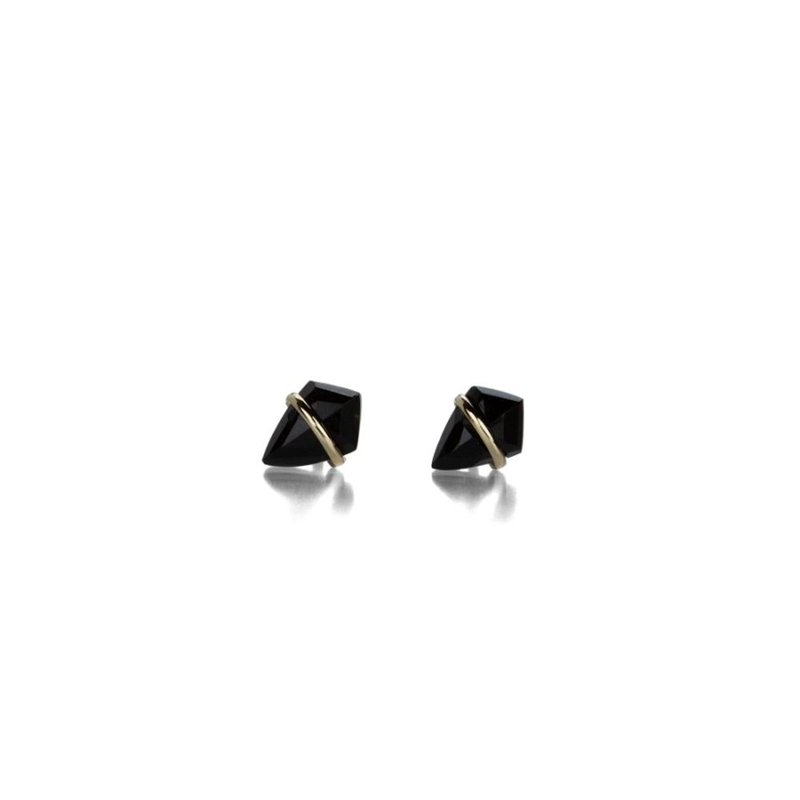 Earrings Page Sargisson | 18K Extra Small Black Onyx Kite Studs