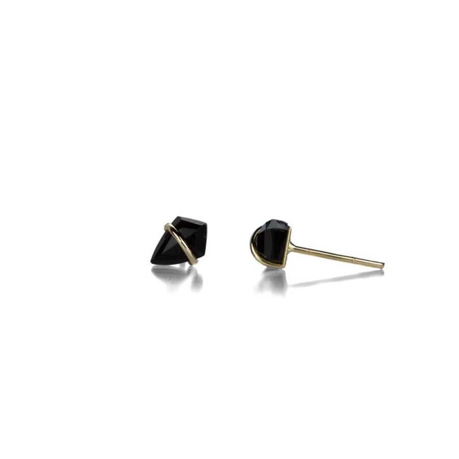 Earrings Page Sargisson | 18K Extra Small Black Onyx Kite Studs