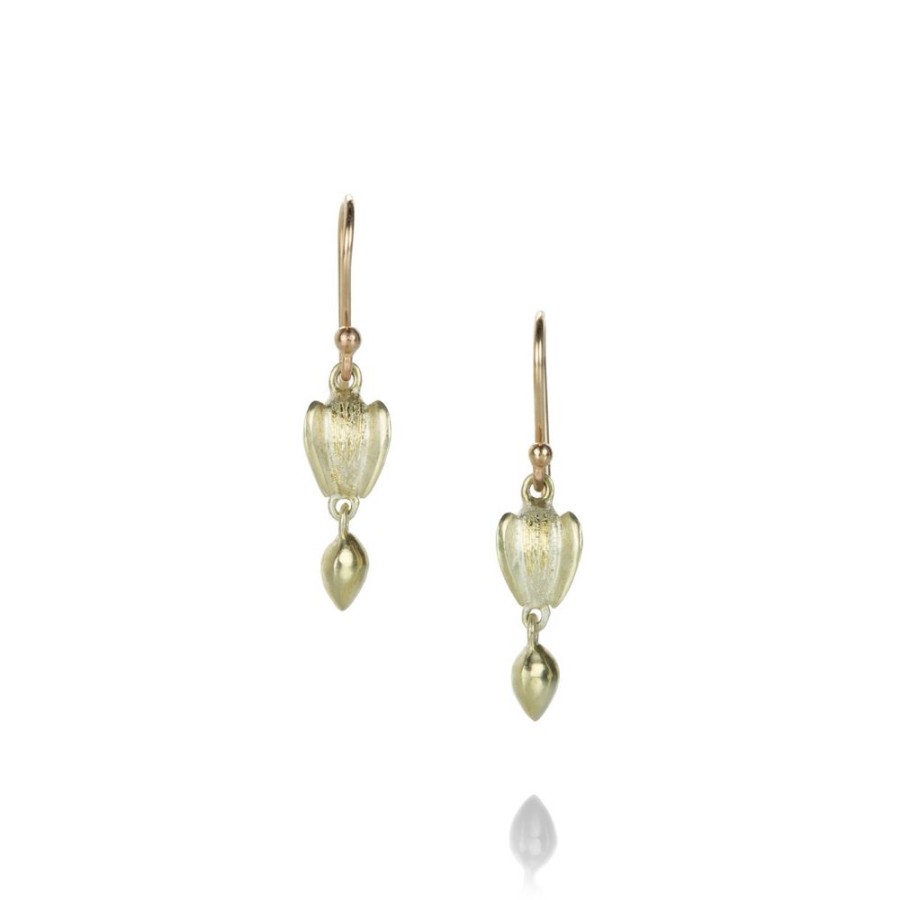 Earrings Gabriella Kiss | 14K Green Gold Buckwheat Earrings