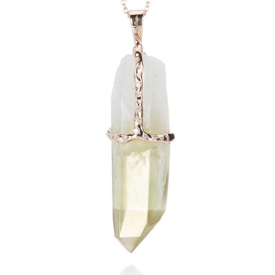 Necklaces Sirciam | Grande Smoky Quartz Healing Stone Necklace