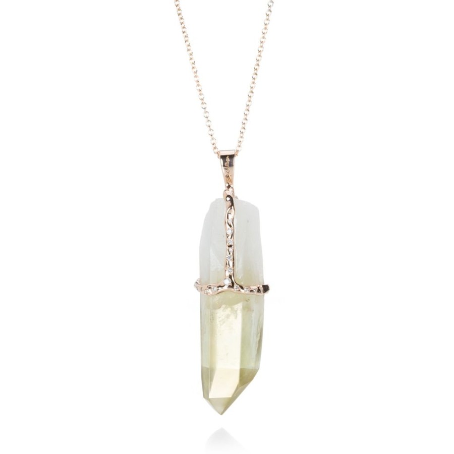 Necklaces Sirciam | Grande Smoky Quartz Healing Stone Necklace