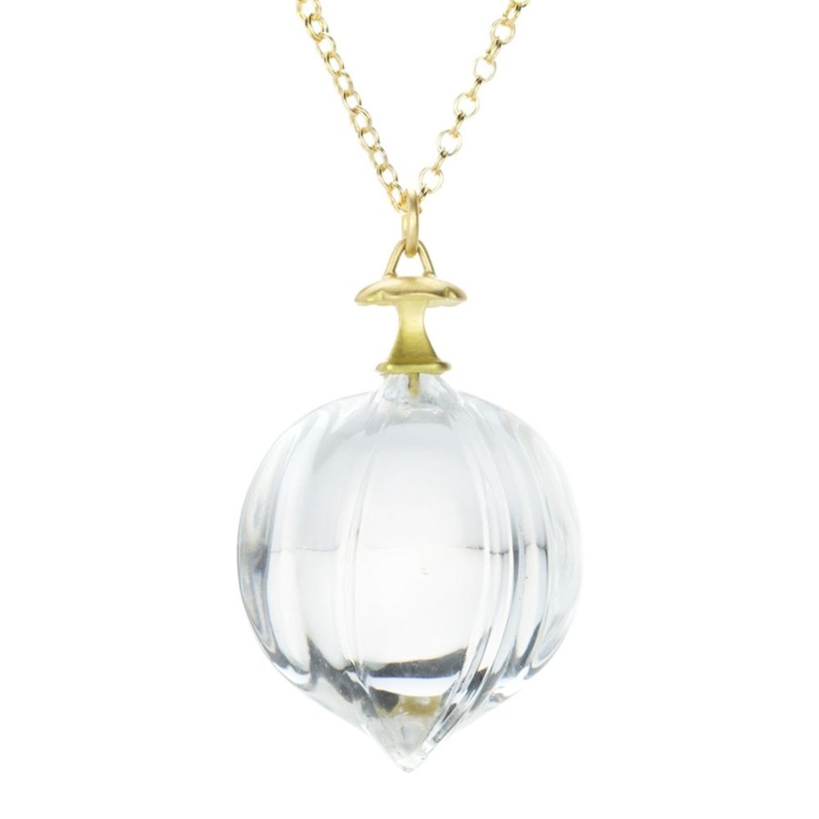 Necklaces Gabriella Kiss | 18K Rock Crystal Hickory Nut Necklace