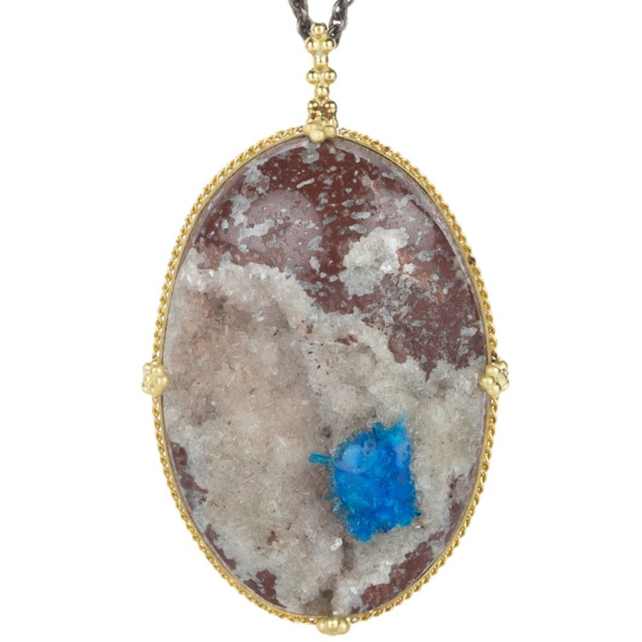 Necklaces Amali | Cavansite Wtih Blue Quartz Pendant Necklace