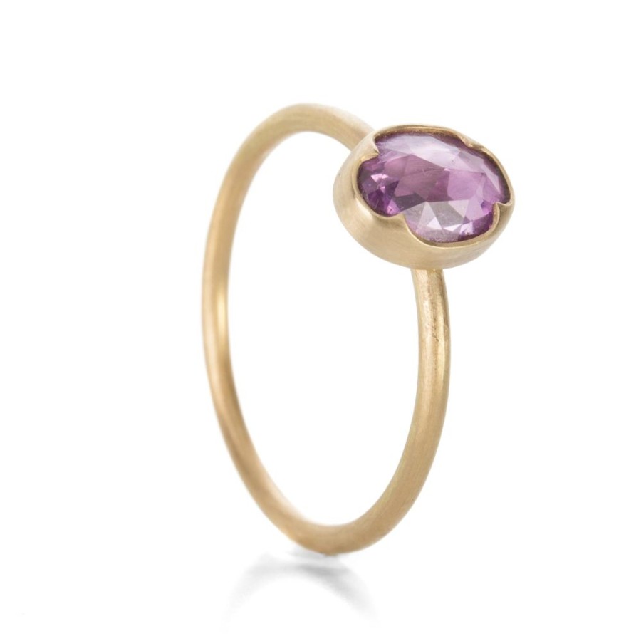 Rings Gabriella Kiss | Oval Rose Cut Pink Sapphire Ring