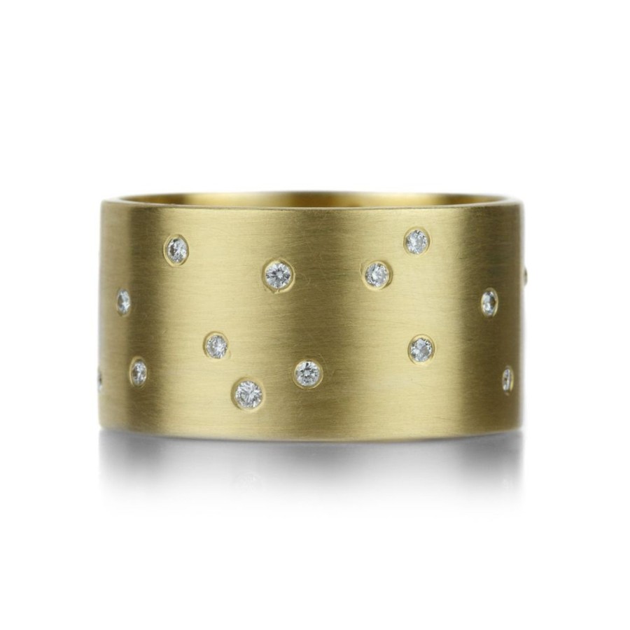 Rings Marian Maurer | 10Mm Wide Starry Night Band With Diamonds