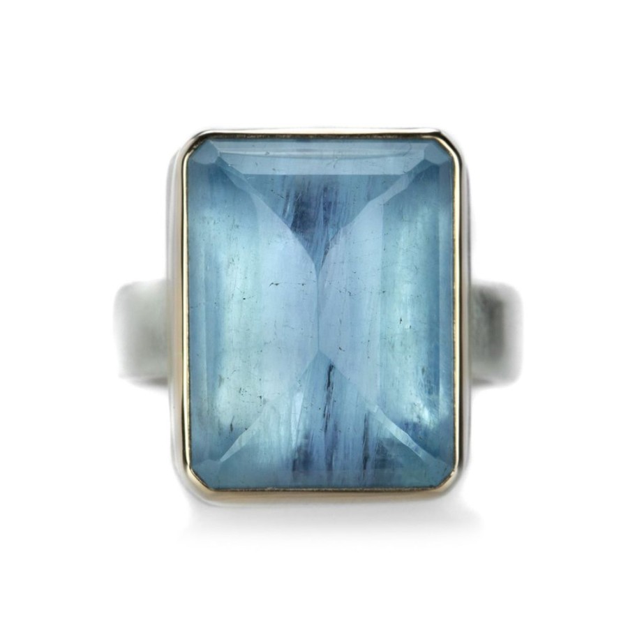 Rings Jamie Joseph | Rectangular Faceted Aquamarine Ring