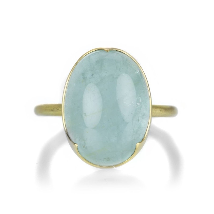 Rings Gabriella Kiss | Oval Aquamarine Cabochon Ring