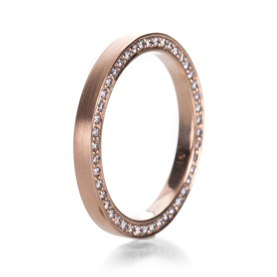 Rings Edward Burrowes | Rose Gold Diamond Edge Band