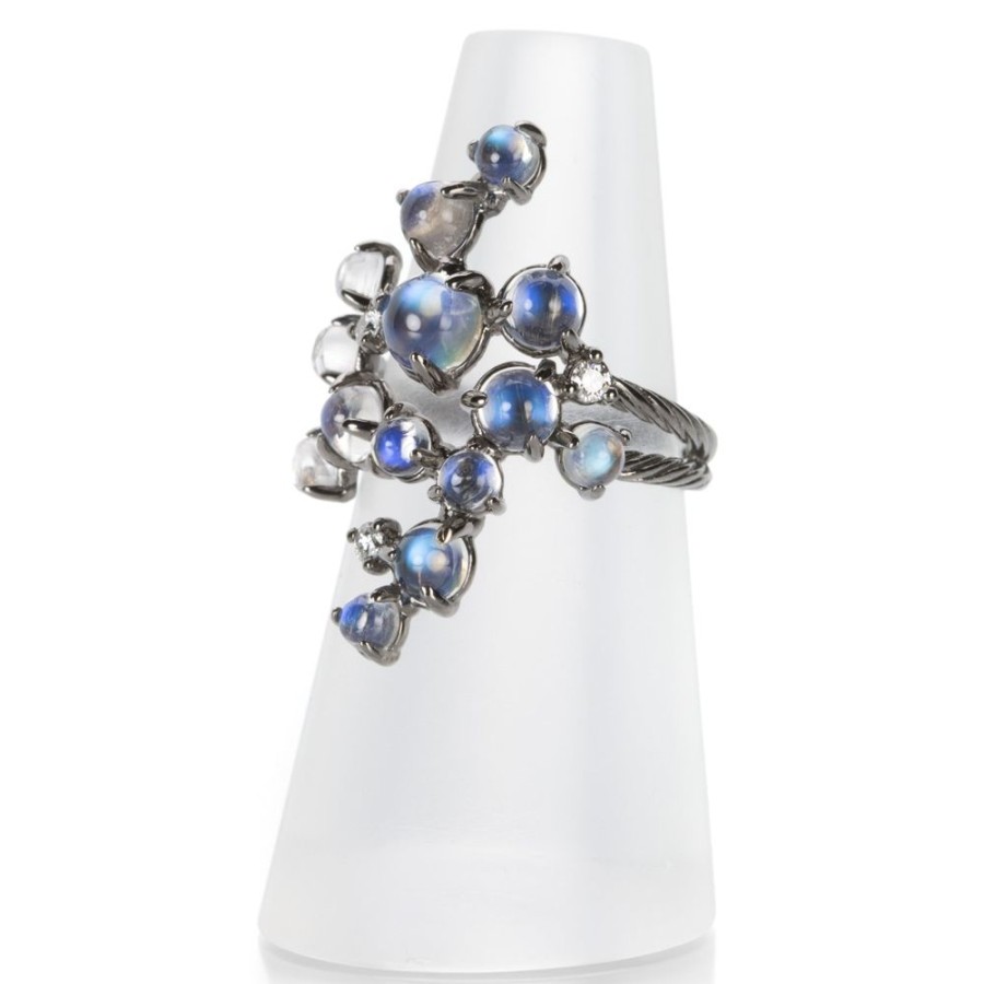 Rings Paul Morelli | Moonstone Bubble Cluster Ring With Diamonds