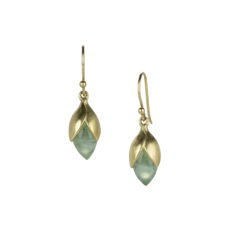 Earrings Annette Ferdinandsen | Small Prehnite Bud Drop Earrings