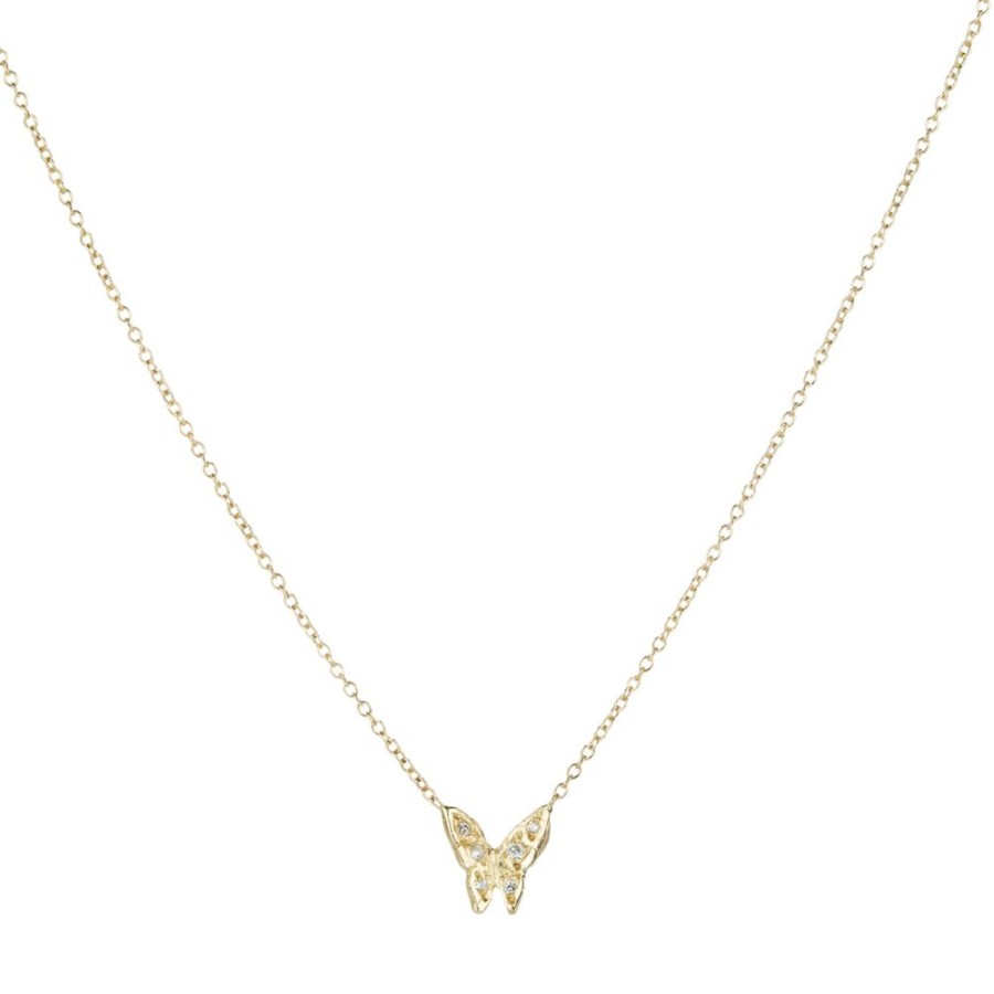 Necklaces Victoria Cunningham | Diamond Butterfly Pendant Necklace