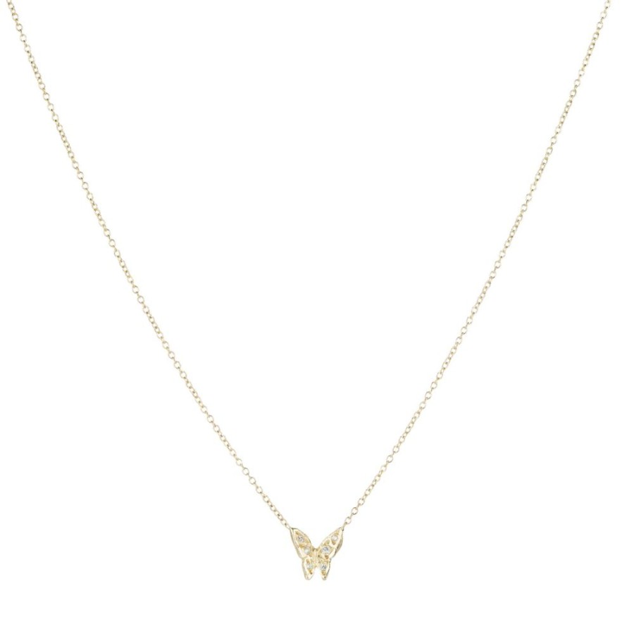 Necklaces Victoria Cunningham | Diamond Butterfly Pendant Necklace