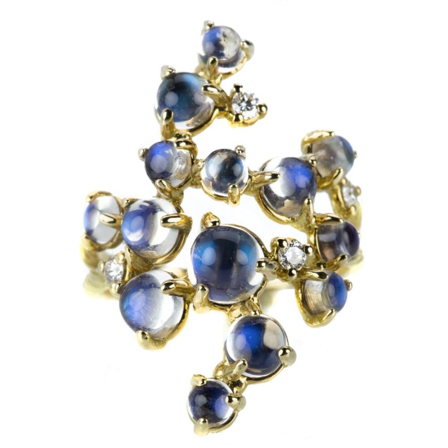 Rings Paul Morelli | Yellow Gold Moonstone Bubble Cluster Ring