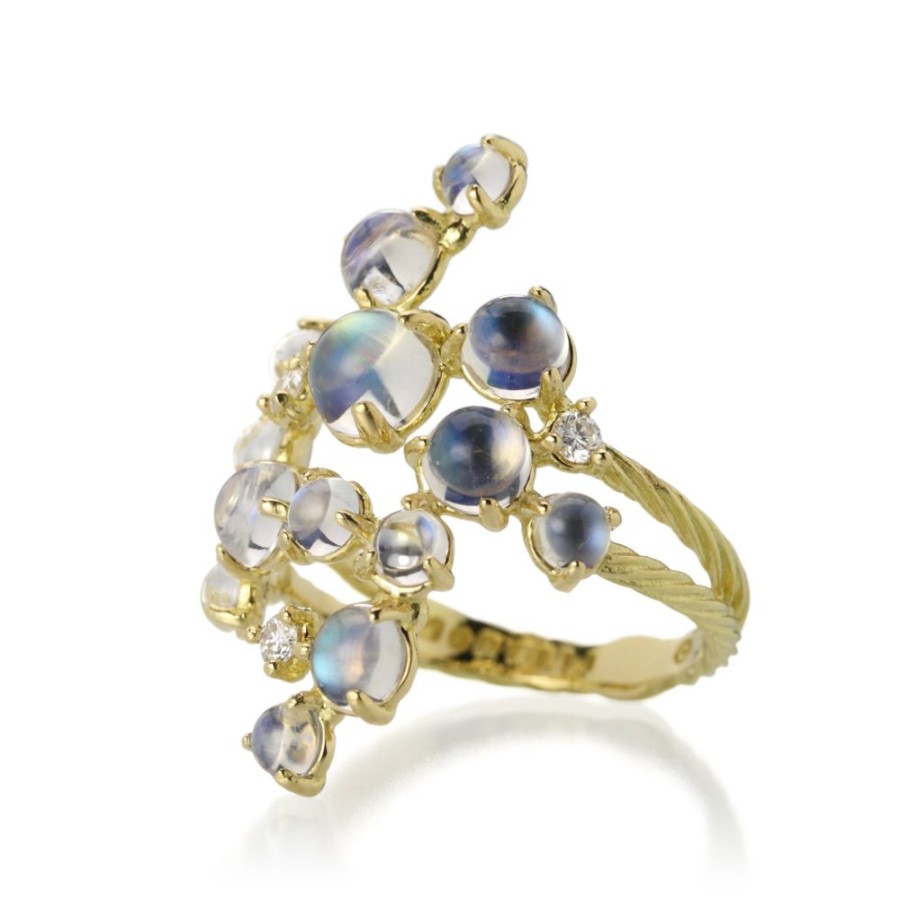 Rings Paul Morelli | Yellow Gold Bubble Cluster Moonstone Ring