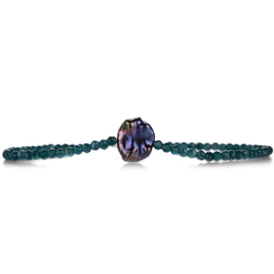 Bracelets Margaret Solow | London Blue Quartz And Pearl Bracelet