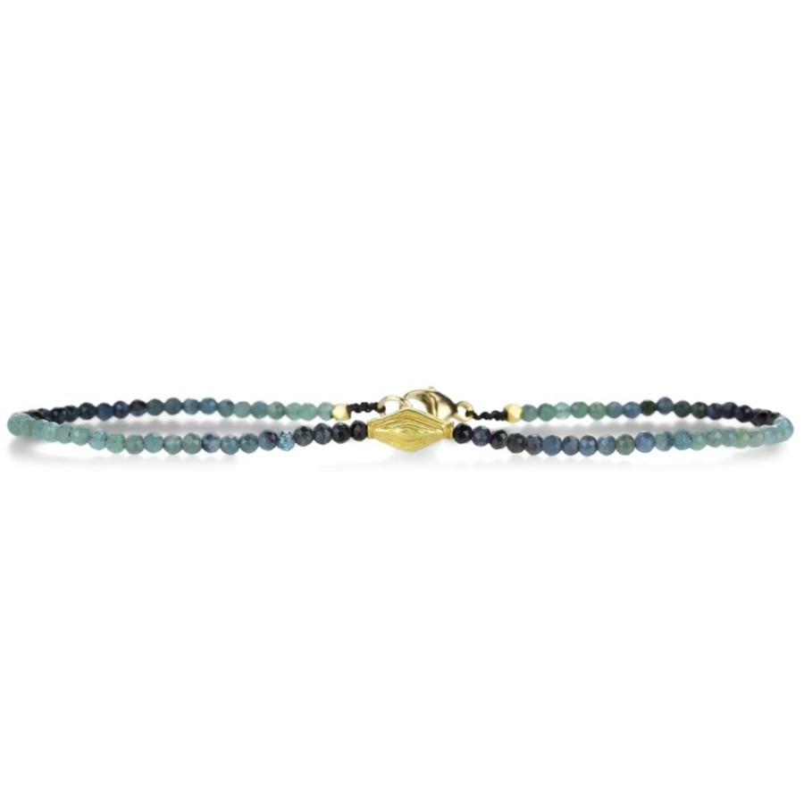 Bracelets Margaret Solow | Blue Tourmaline And 18K Yellow Gold Bead Bracelet