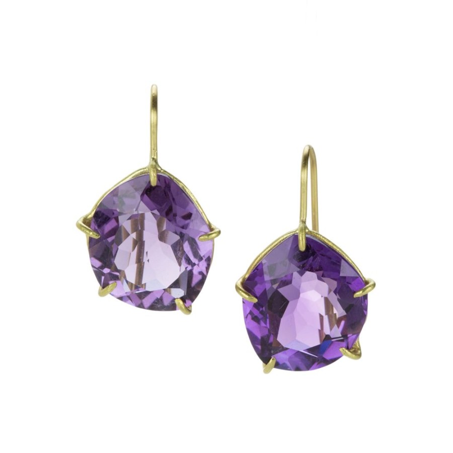 Earrings Rosanne Pugliese | Violet Amethyst Drop Petal Earrings