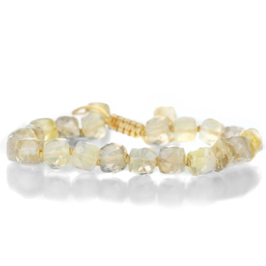 Bracelets Joseph Brooks | 8Mm Faceted Citrine Cube Bracelet