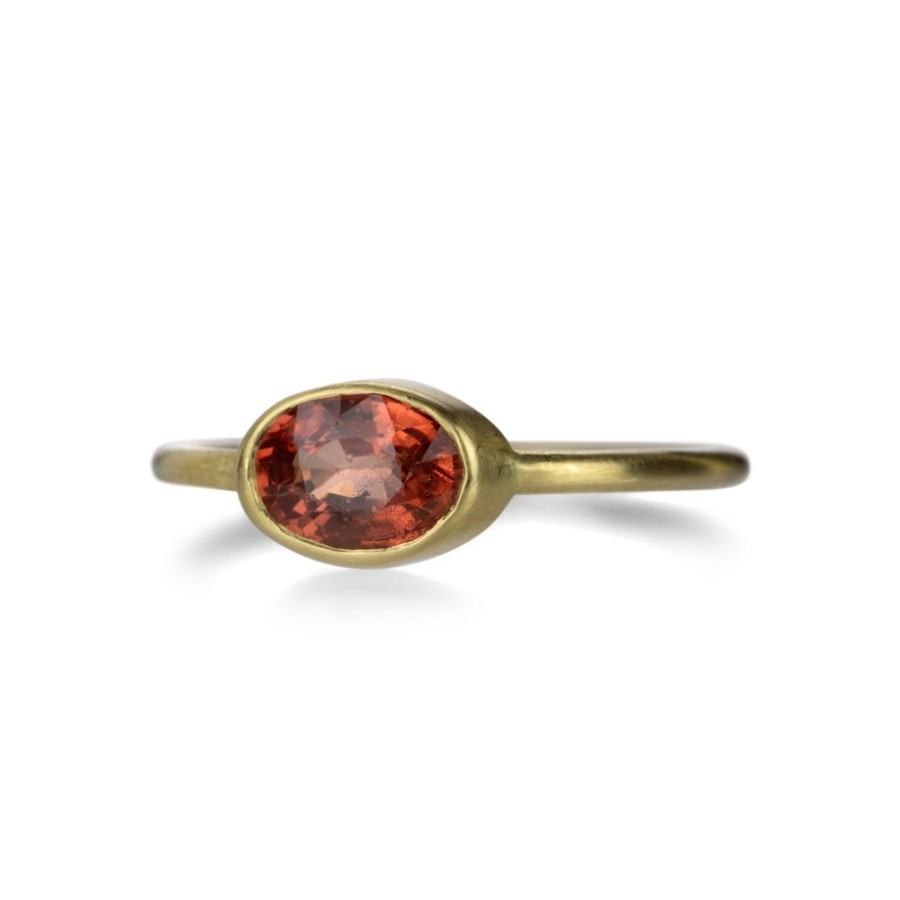 Rings Margaret Solow | 18K Orange Sapphire Ring