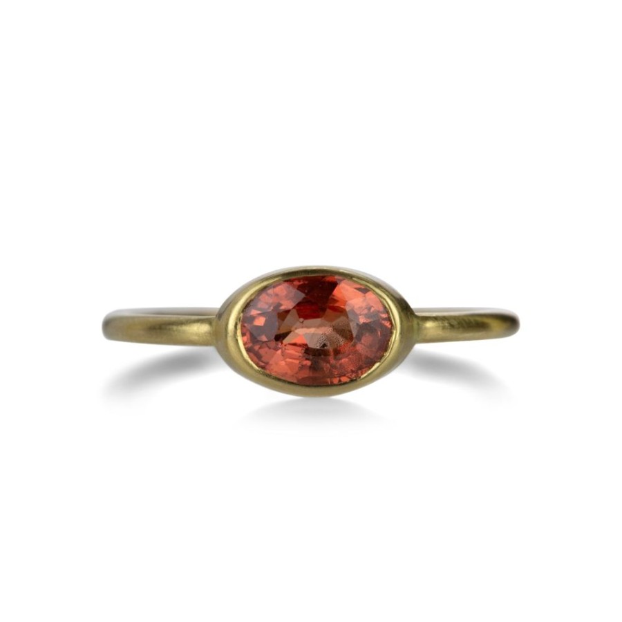 Rings Margaret Solow | 18K Orange Sapphire Ring