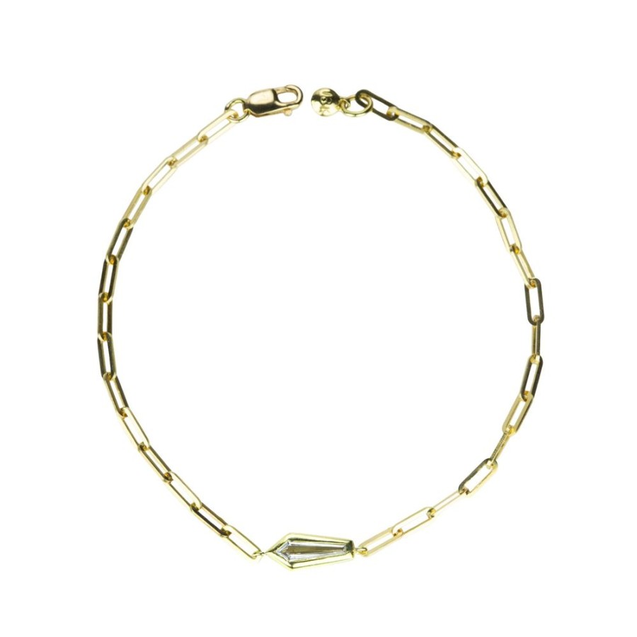 Bracelets Diana Mitchell | Tapered Diamond Station Chain Bracelet