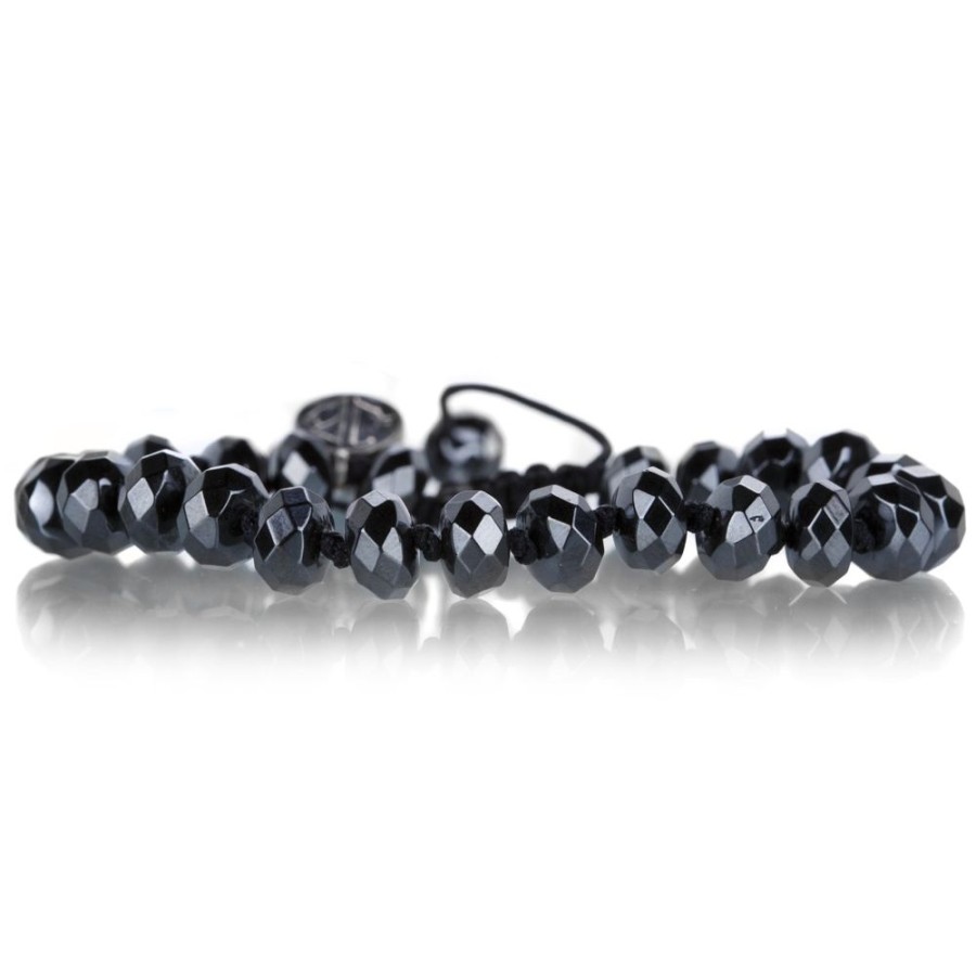 Bracelets Joseph Brooks | 8Mm Faceted Hematite Beaded Bracelet