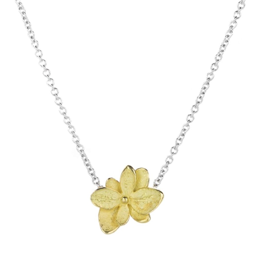 Necklaces John Iversen | Baby Twin Hydrangea Pendant Necklace