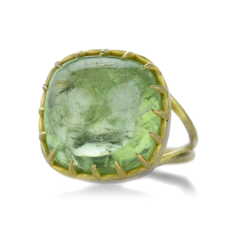 Rings Rosanne Pugliese | Icy Green Tourmaline Cabochon Ring