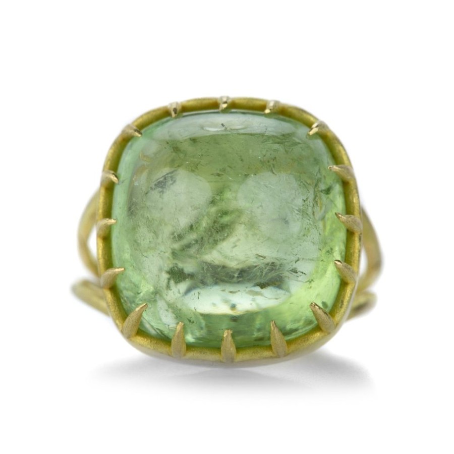 Rings Rosanne Pugliese | Icy Green Tourmaline Cabochon Ring