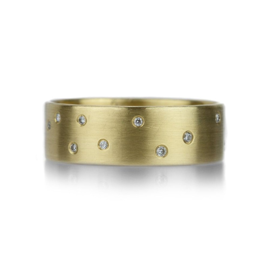 Rings Marian Maurer | 6Mm Wide Starry Night Band With Diamonds