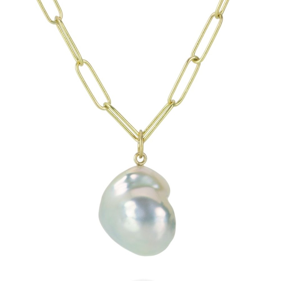 Necklaces Maria Beaulieu | Metallic Freshwater Pearl Pendant (Pendant Only)