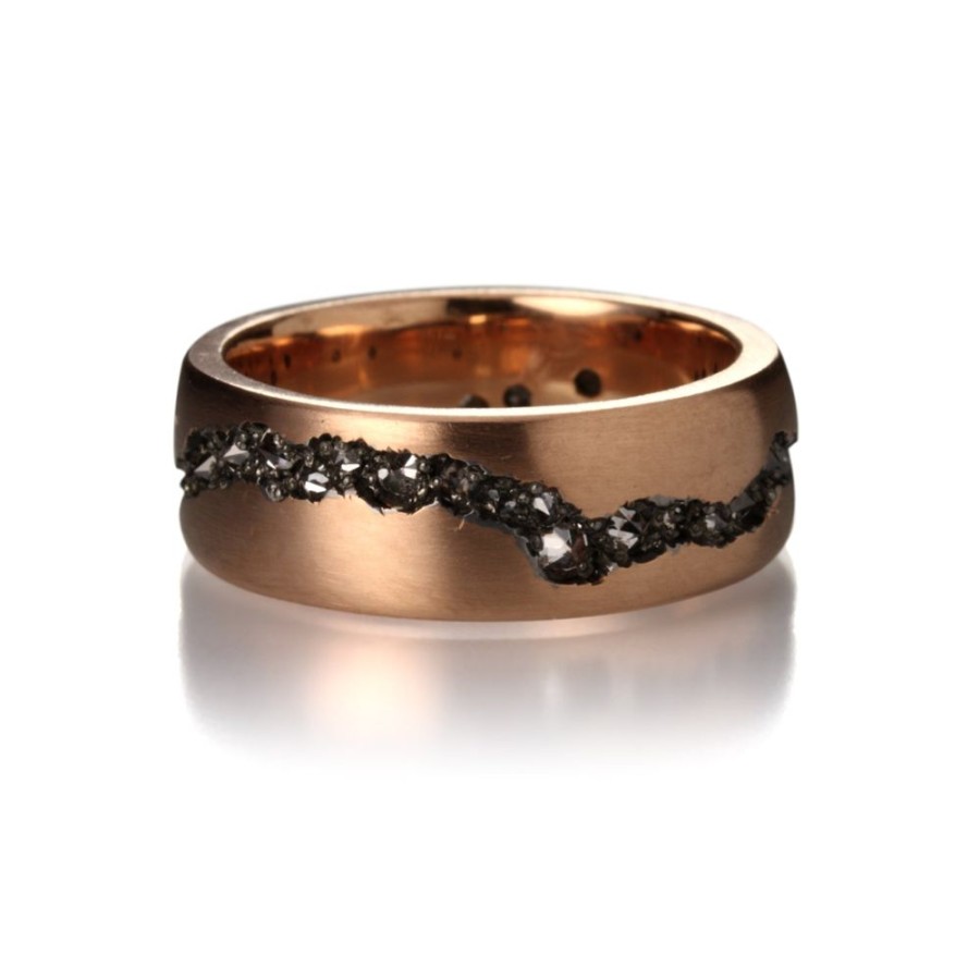 Rings Todd Pownell | Smooth Rose Gold Fissure Band