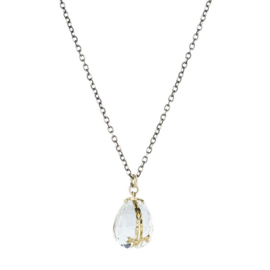 Necklaces Jamie Joseph | Twin Locket Necklace With Rock Crystal